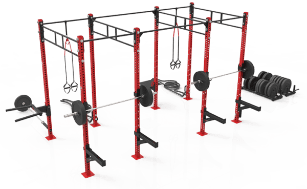 A standard standalone crossfit rig