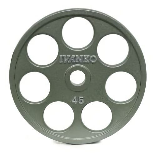 A 45 lb barbell plate