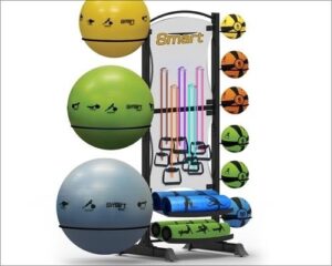 A self-guided fitness tool storage
