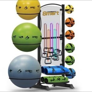 A self-guided fitness tool storage
