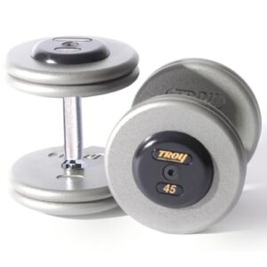 TROY Pro Style Dumbbells - Hammertone Gray <span class="enbiespi">5-50 lbs</span>