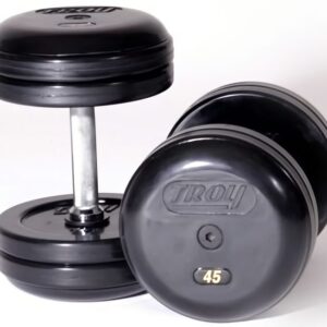 Troy Rubber Encased Pro Style Dumbbells <span class="enbiespi">5-50lb Set</span>