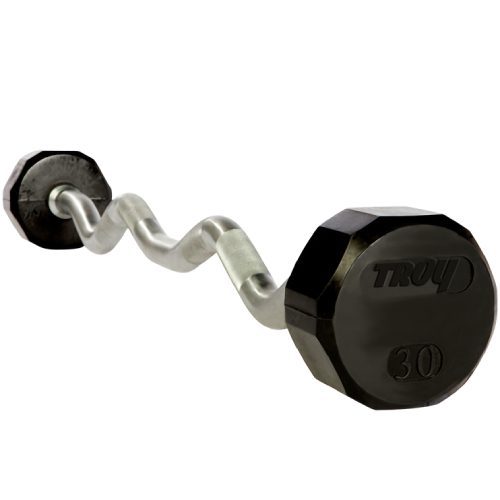 A 30-lb sided Urethane dumbbell